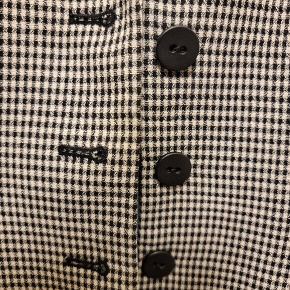 Vintage Oscar de la Renta Black White Checkered Jacket Blazer - Picture 4 of 12